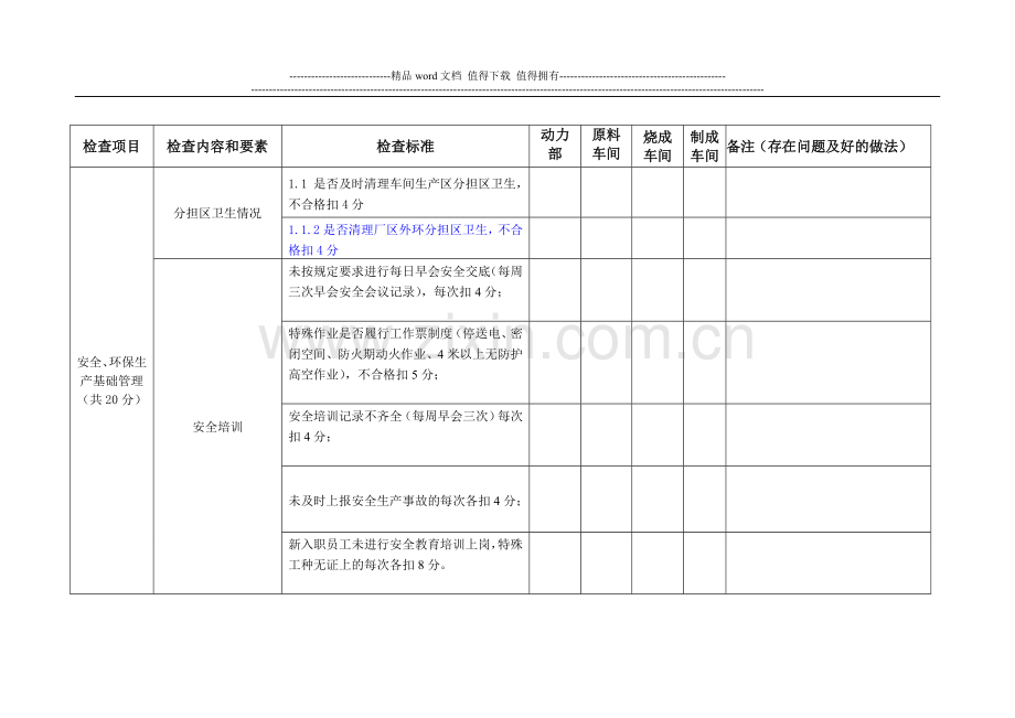 水泥安全生产绩效考核表..doc_第2页