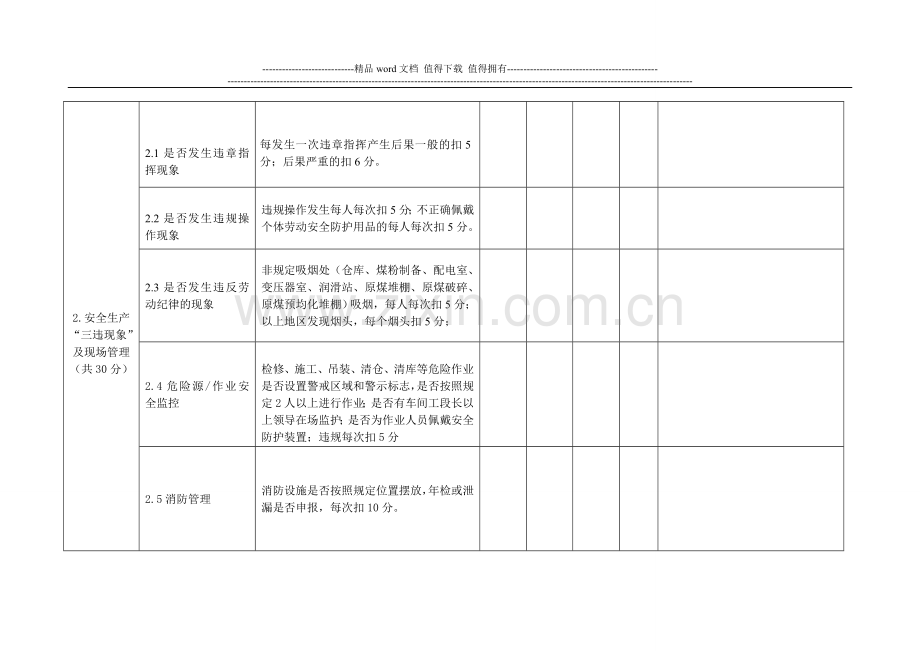 水泥安全生产绩效考核表..doc_第3页