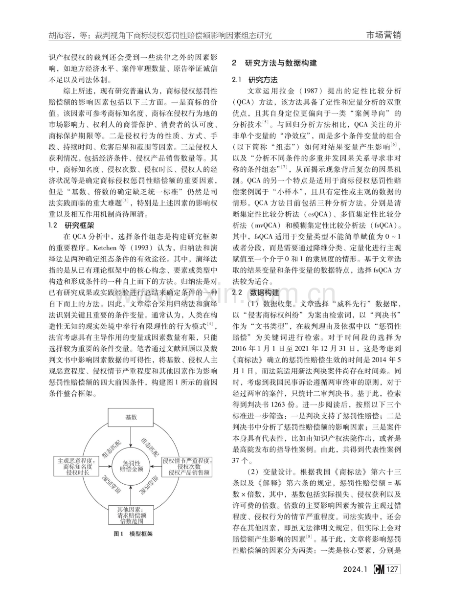 裁判视角下商标侵权惩罚性赔偿额影响因素组态研究.pdf_第2页