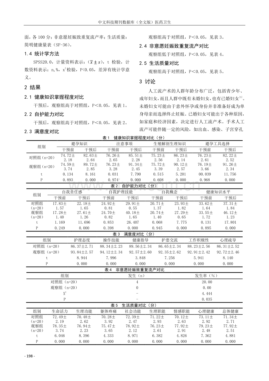 延续性护理应用于人工流产术后的疗效研讨.pdf_第2页