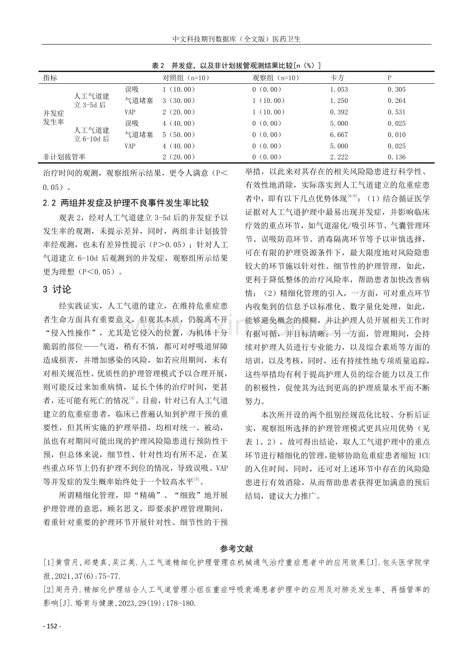 重点环节精细化管理模式在危重症患者人工气道护理中的应用.pdf_第3页