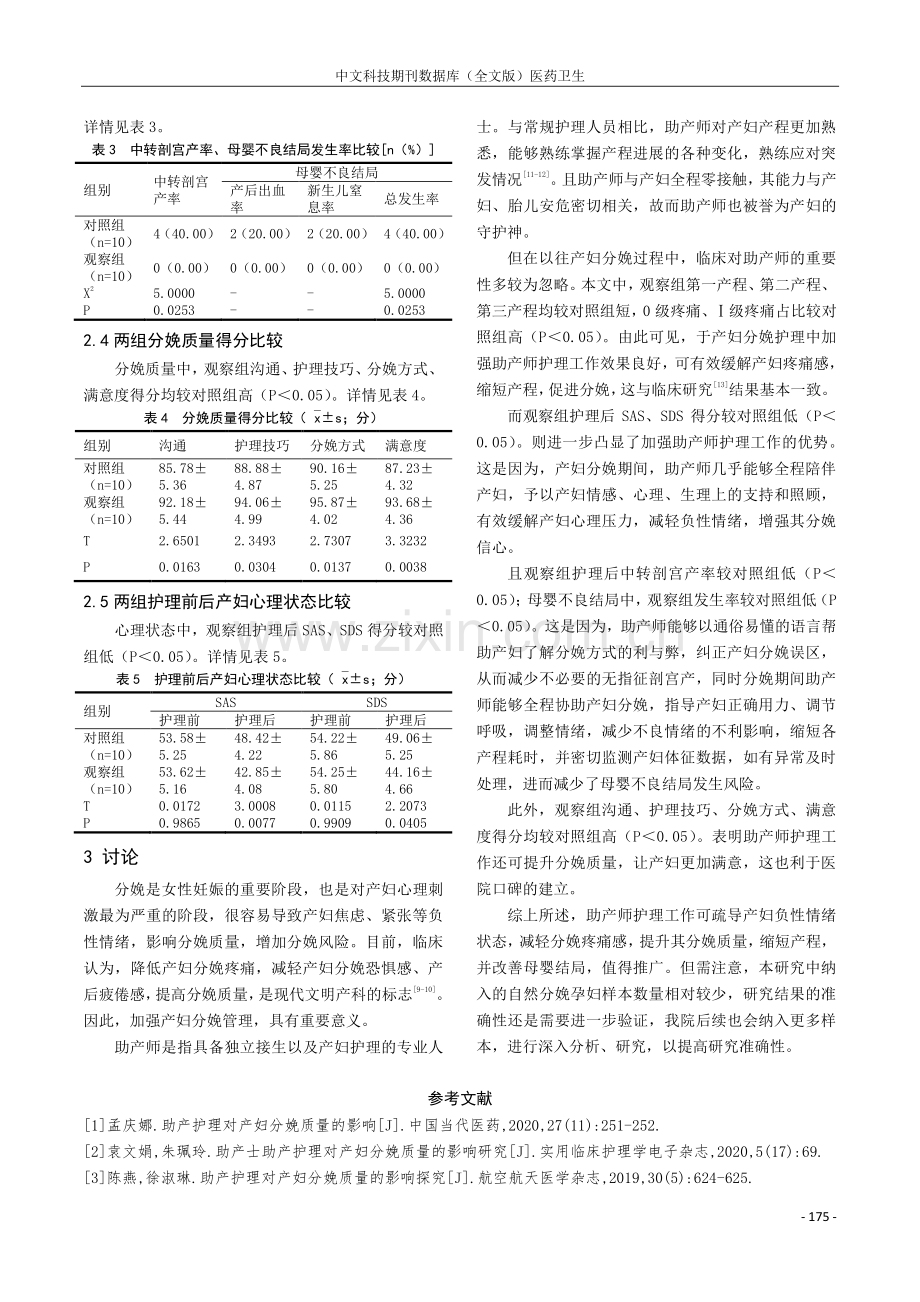 助产师护理工作对产妇心理状态、分娩质量的影响.pdf_第3页