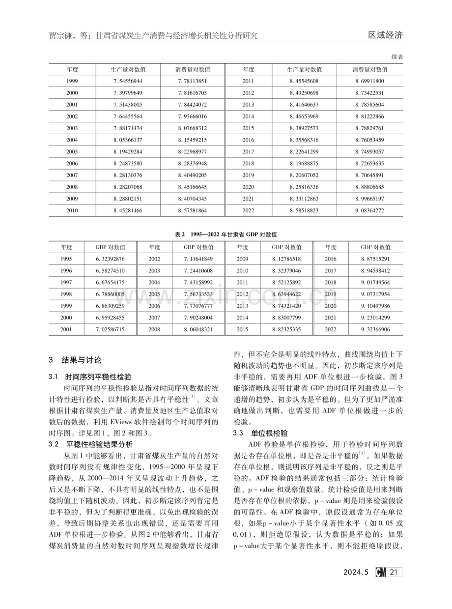 甘肃省煤炭生产消费与经济增长相关性分析研究.pdf_第2页