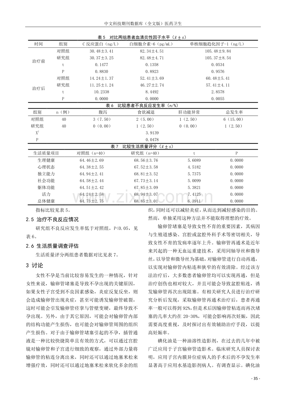 妇炎汤保留灌肠辅治输卵管阻塞性不孕症疗效观察.pdf_第3页