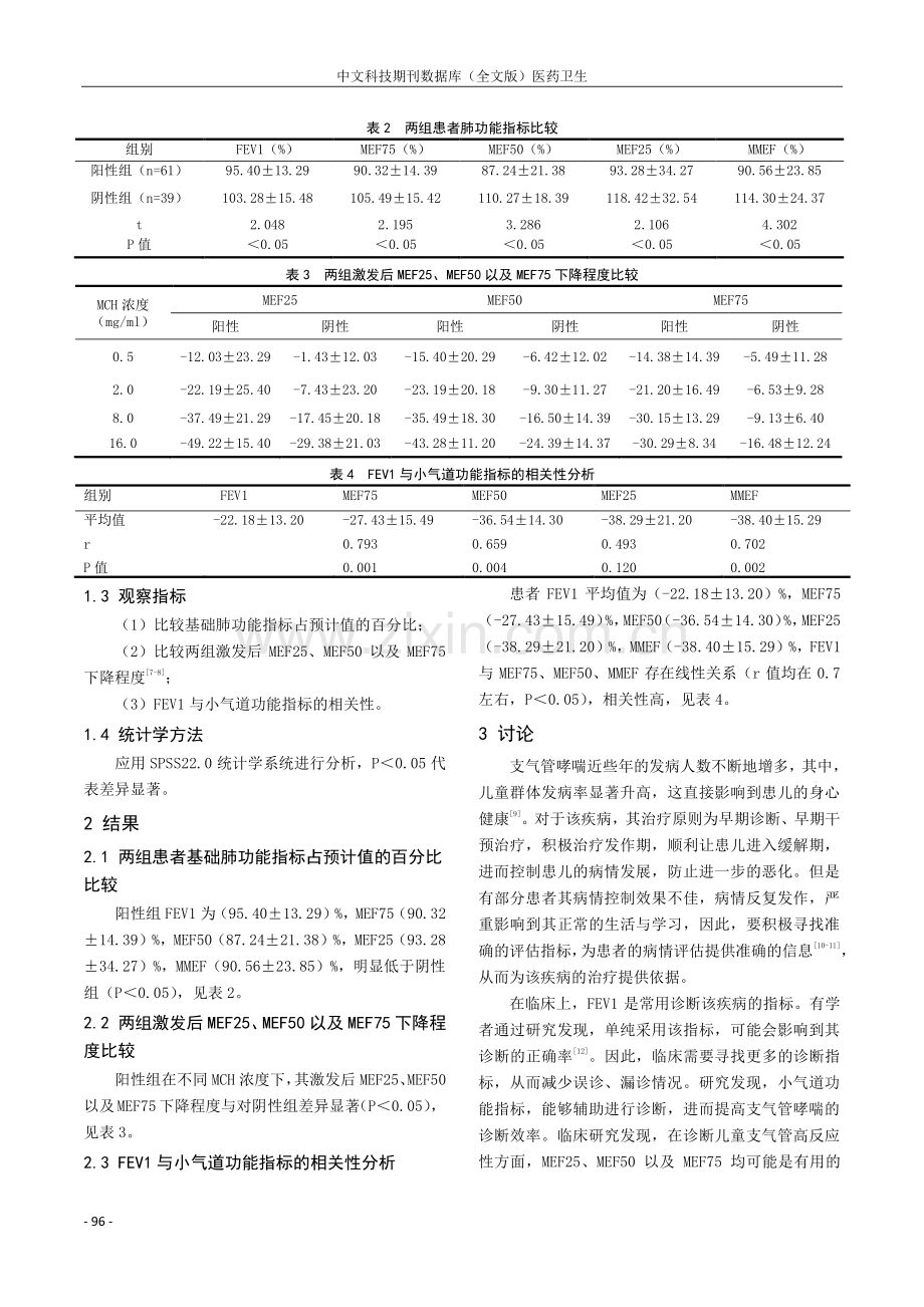 哮喘患者小气道功能与气道高反应性相关性分析.pdf_第2页