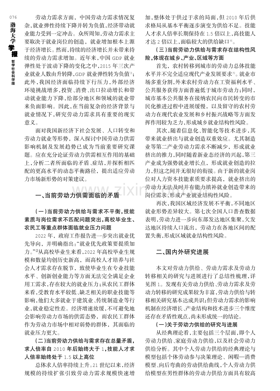 新经济下中国劳动力市场供需影响机制综述.pdf_第2页