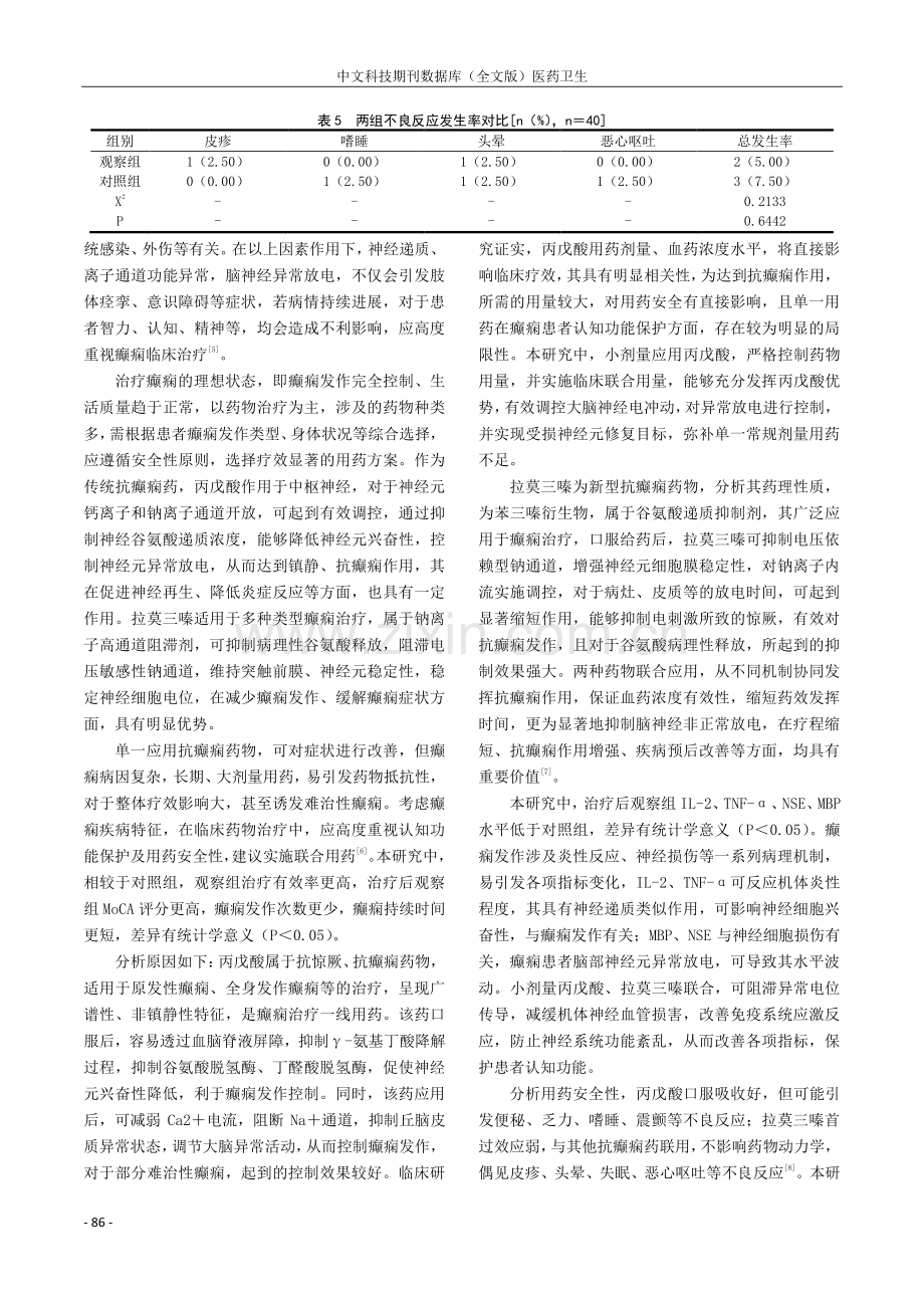 小剂量丙戊酸联合拉莫三嗪治疗癫痫的疗效及安全性.pdf_第3页