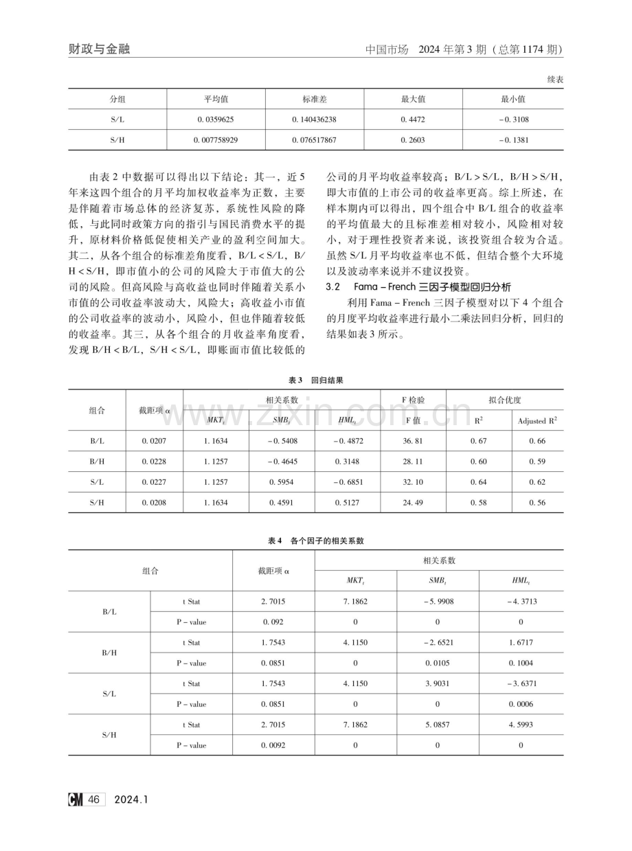 Fama-French三因子模型对我国饮料制造行业股票的影响分析.pdf_第3页