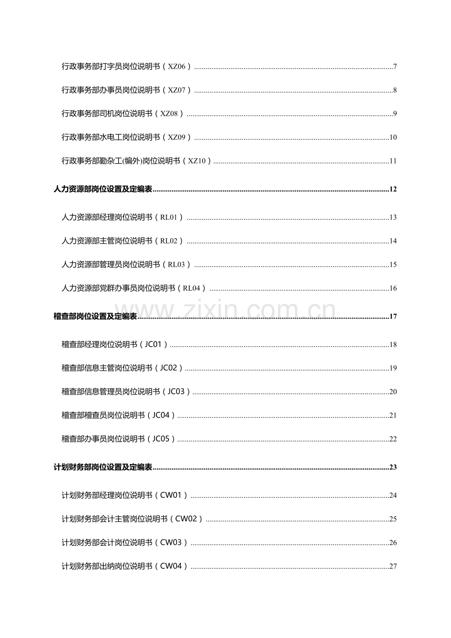 公司部门岗位设置定编及职位说明书大全.doc_第2页