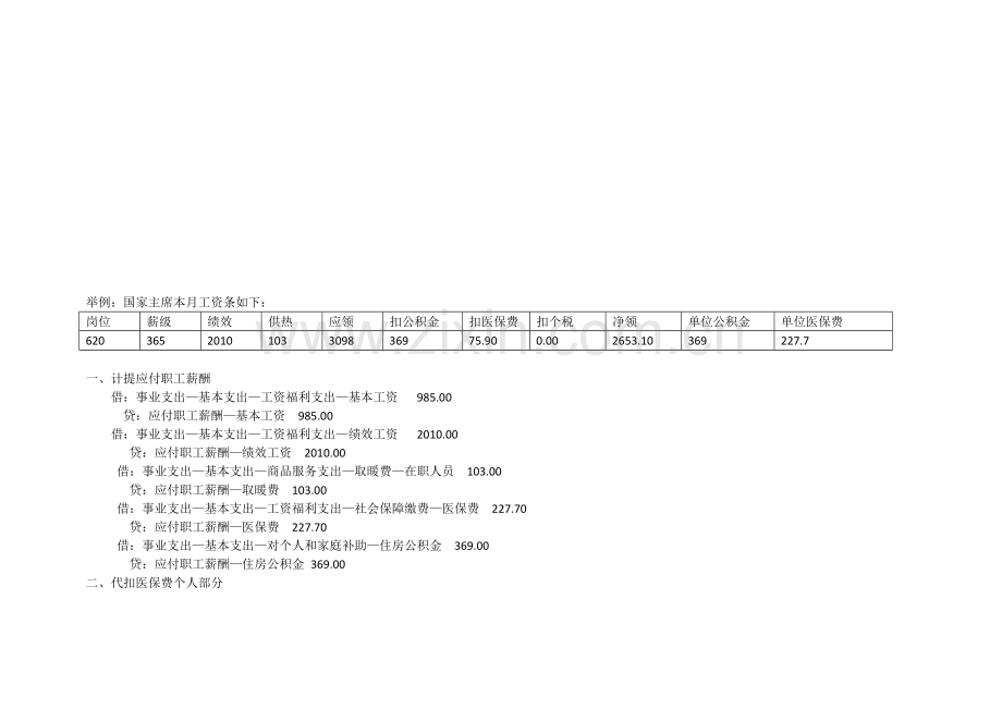 新会计制度-发放职工工资会计分录(举例精细版).doc_第1页