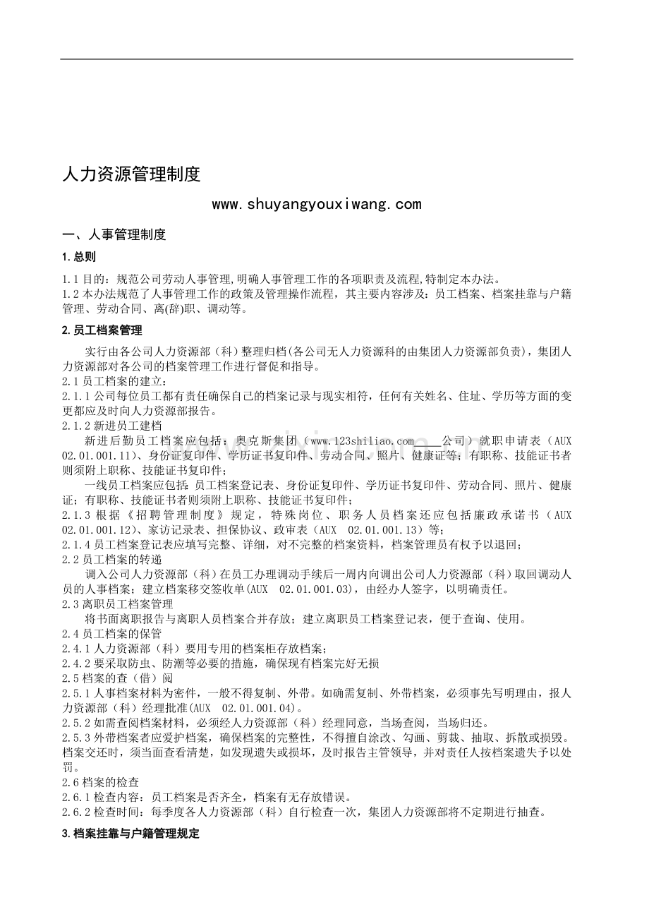 大型企业集团人力资源管理制度.doc_第1页