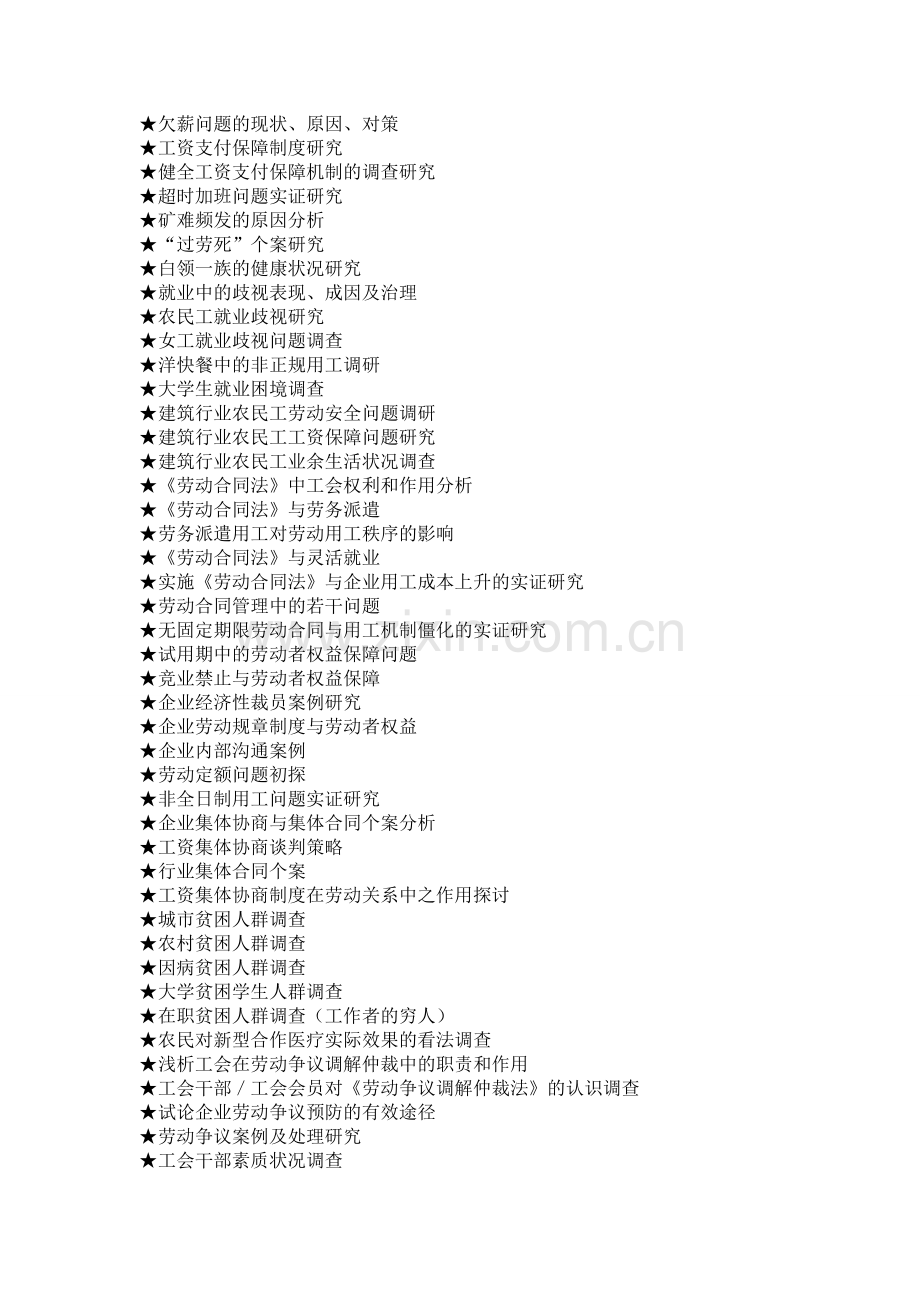 劳动关系专业毕业论文参考选题大全(85个).doc_第2页