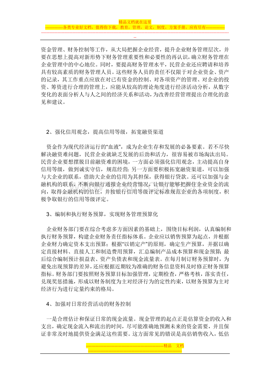 我国民营企业财务管理的问题及对策研究.doc_第3页