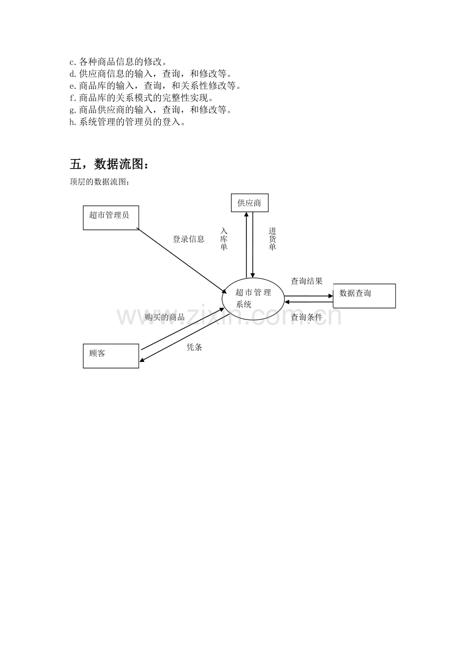 超市管理系统(需求分析-概要设计-详细设计).doc_第2页