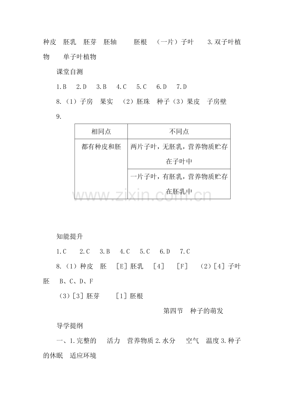 八年级生物上册学习与检测试题.doc_第3页