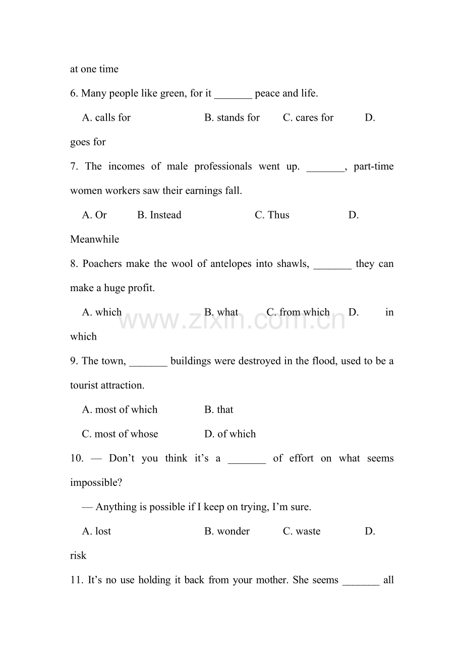 高二英语上册单元测试题3.doc_第2页