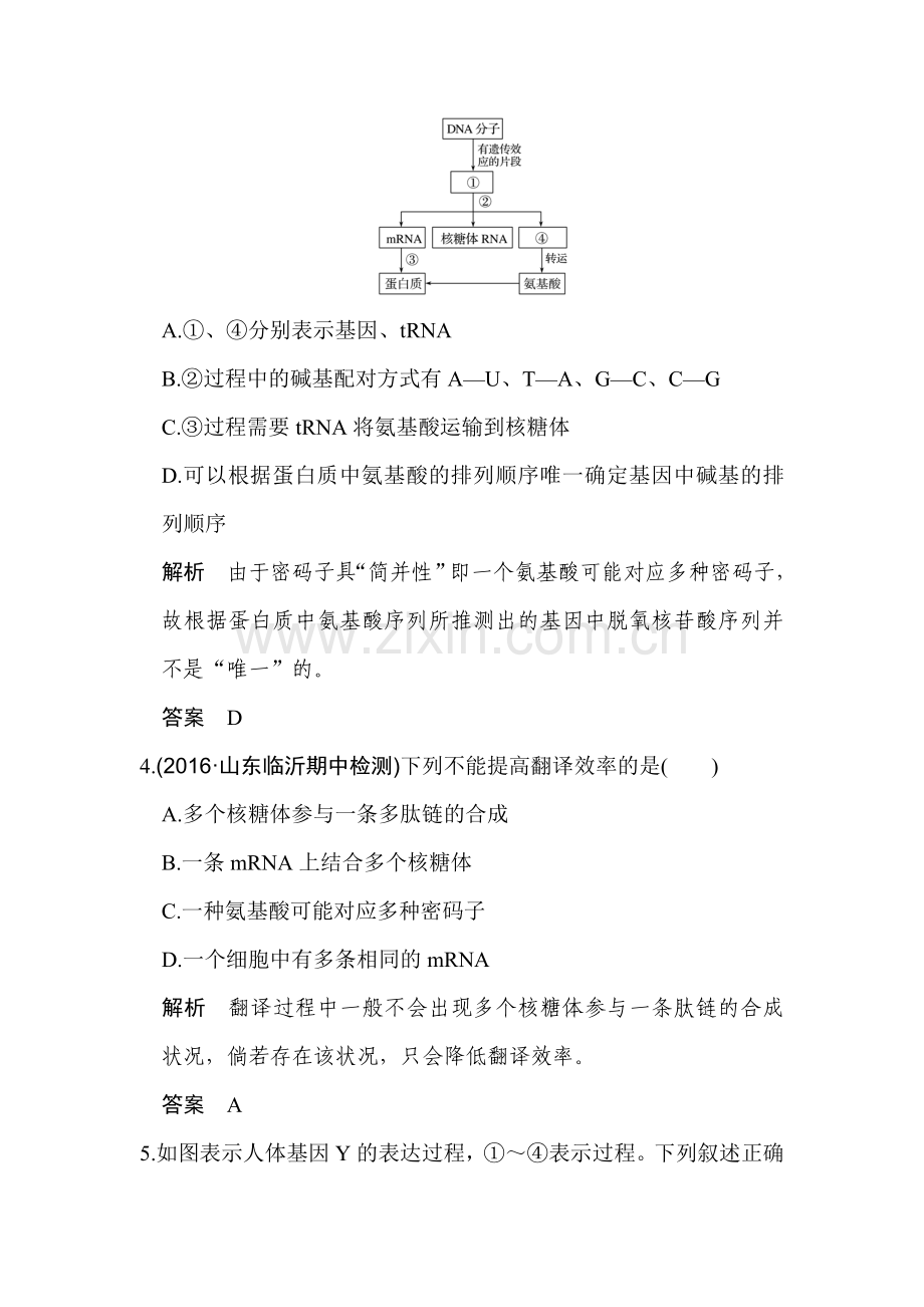 2017届高考生物第一轮限时复习训练8.doc_第2页