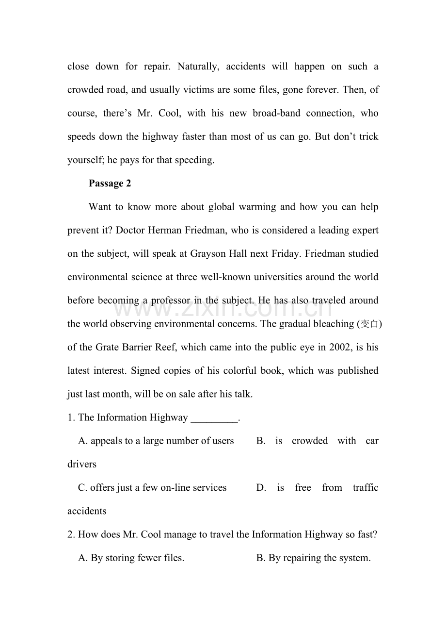 甘肃省会宁县2016-2017学年高二英语上册期中考试题.doc_第2页