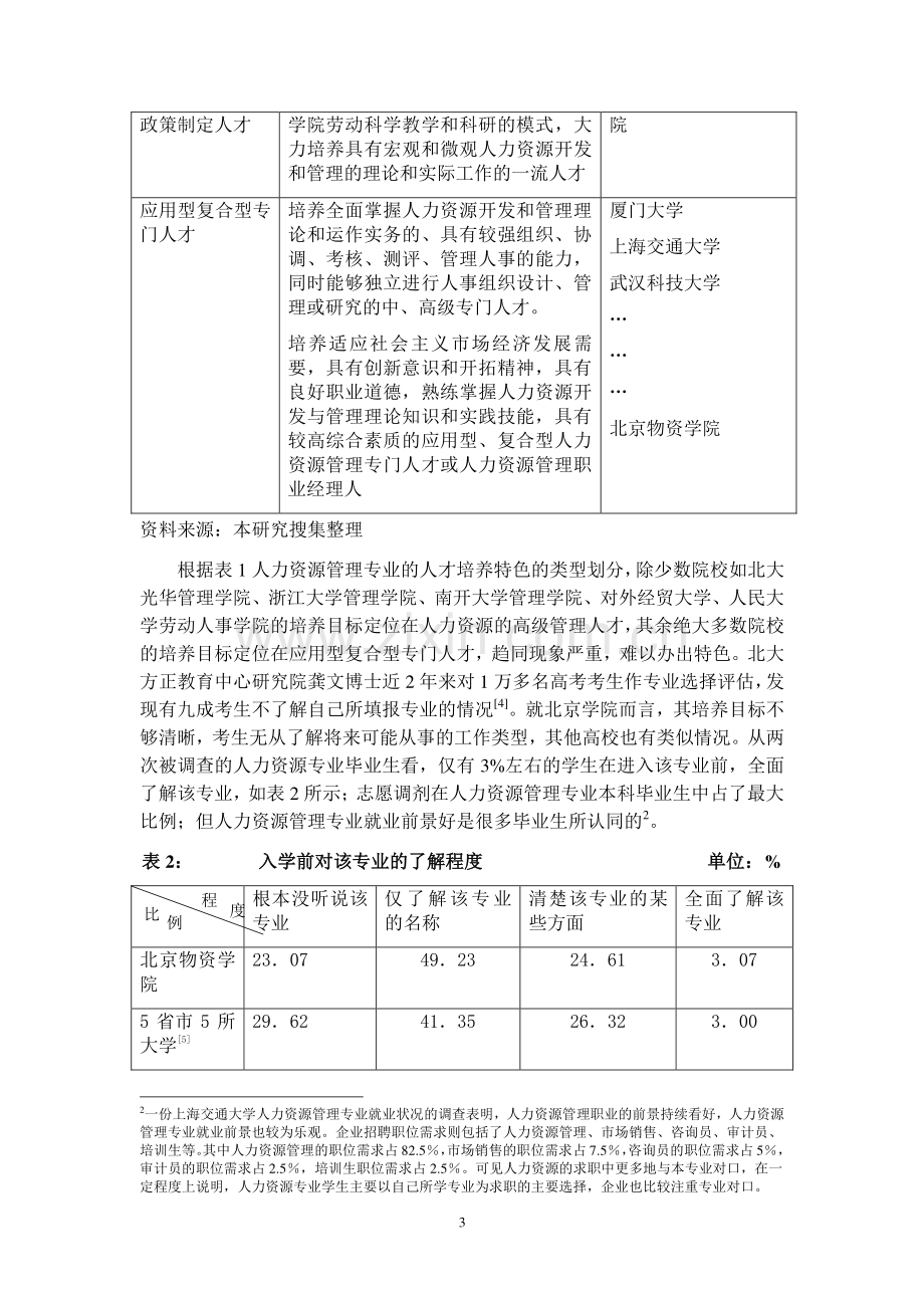 弓秀云--我国人力资源管理专业发展现状的调查与思考.doc_第3页