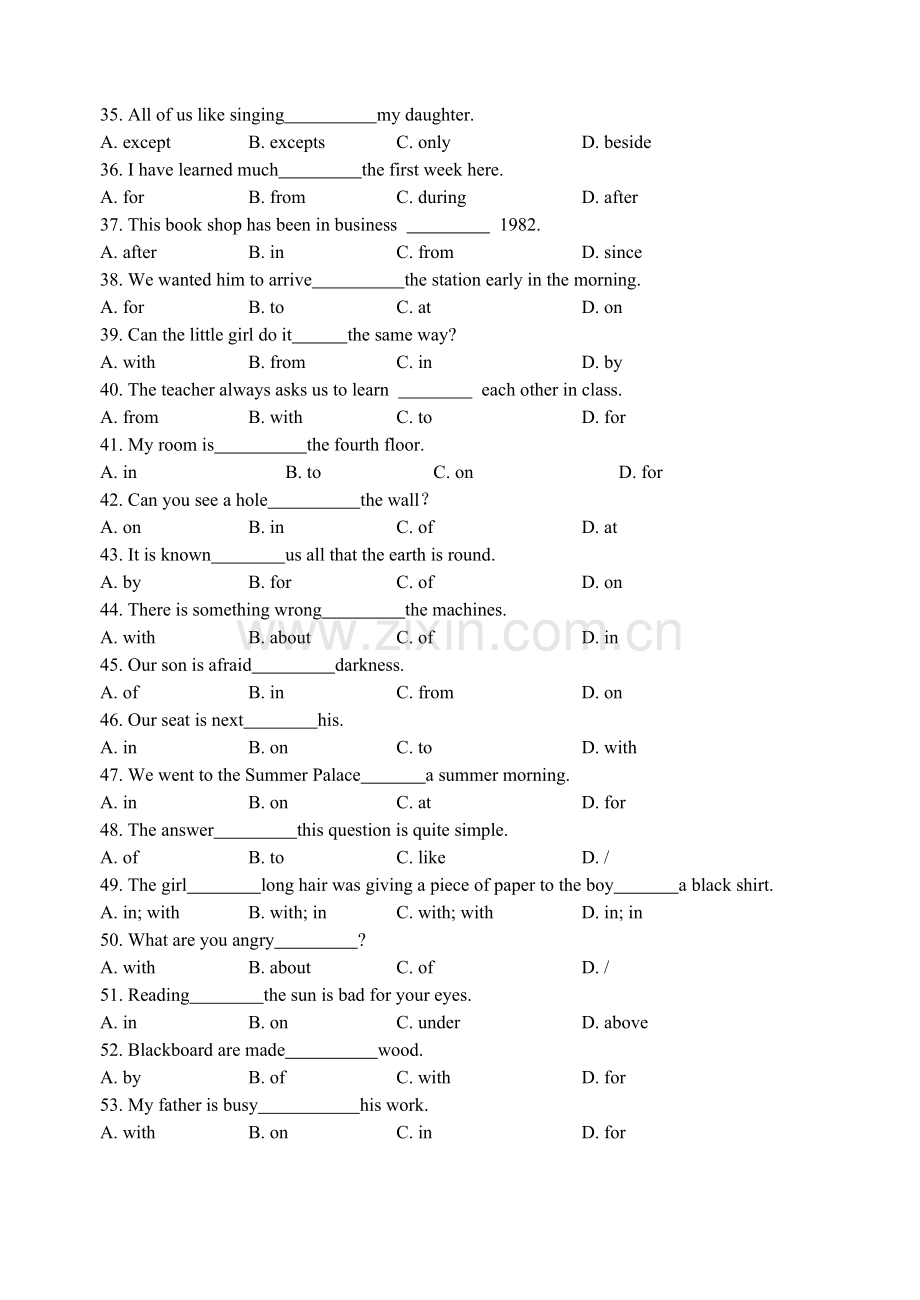 中考英语介词巩固练习[www.3edu.net].doc_第3页