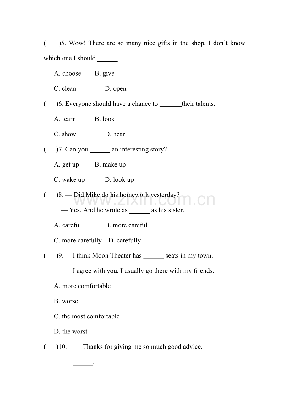 八年级英语上册阶段性检测试题14.doc_第2页