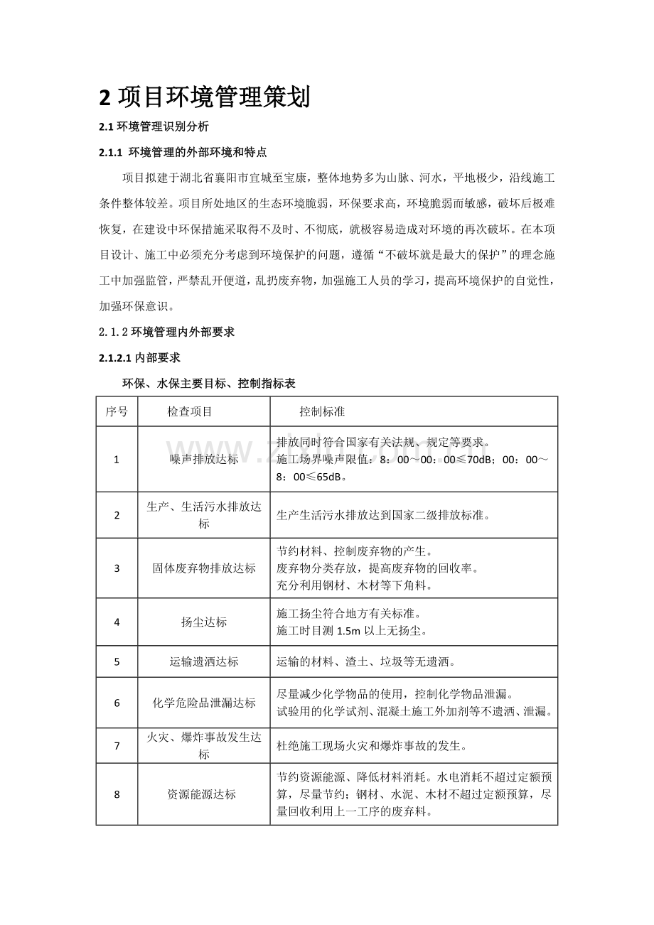 项目环境管理策划.docx_第1页