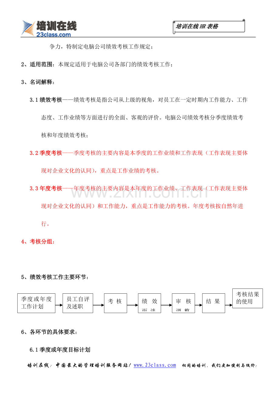 电脑公司绩效考核工作规定..doc_第2页