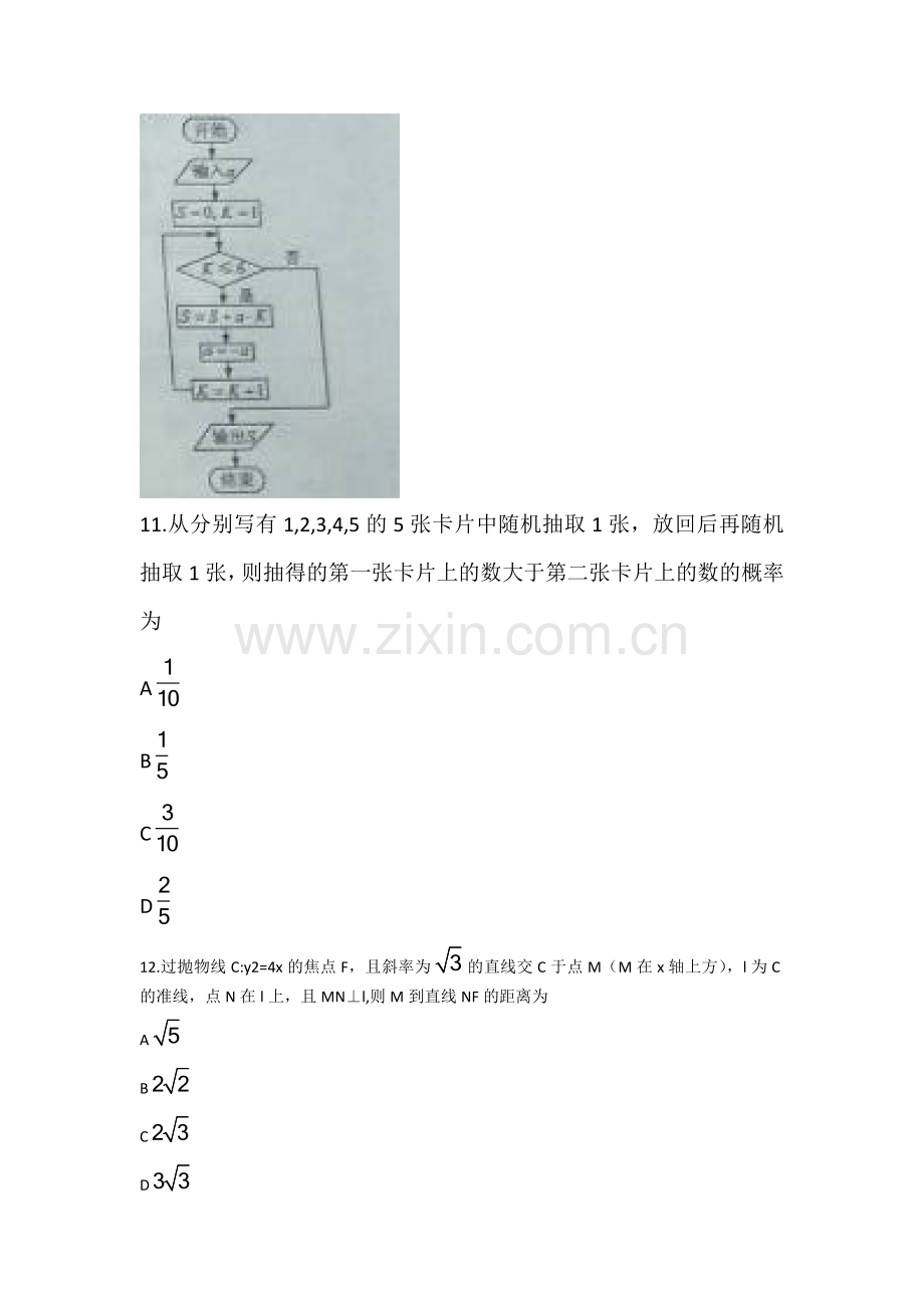 2017年全国II卷高考文科数学试题Word版.doc_第3页