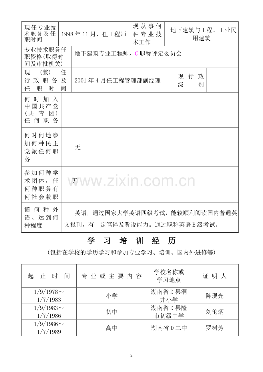 专业技术职务任职资格评审表(参考).doc_第3页