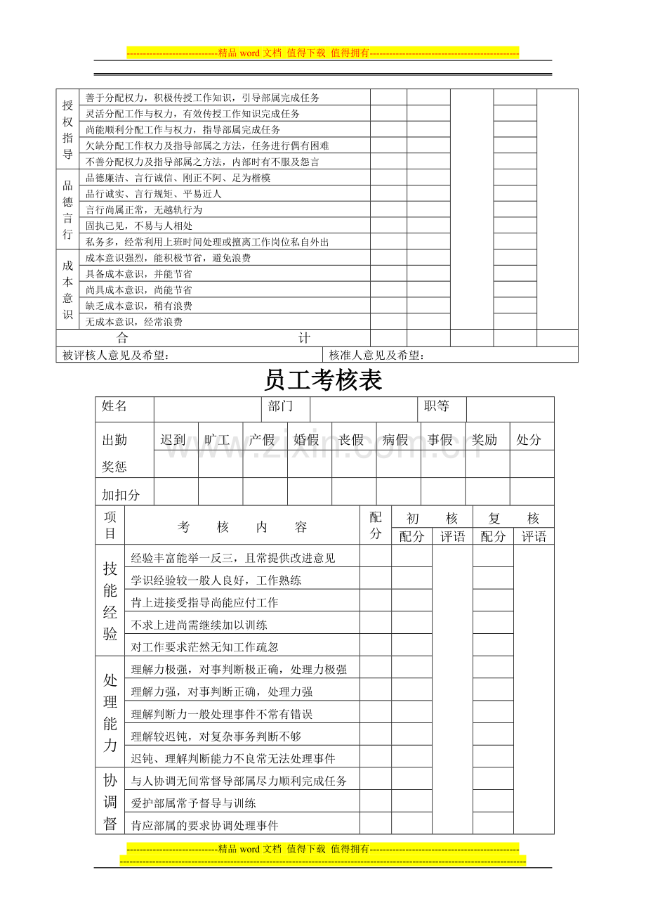 正式员工考核表..doc_第3页