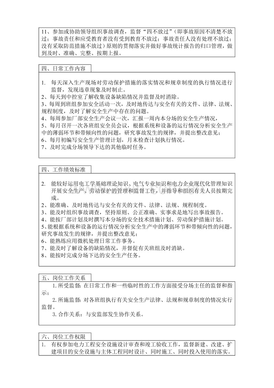 岗位说明书(分场安全员).doc_第2页