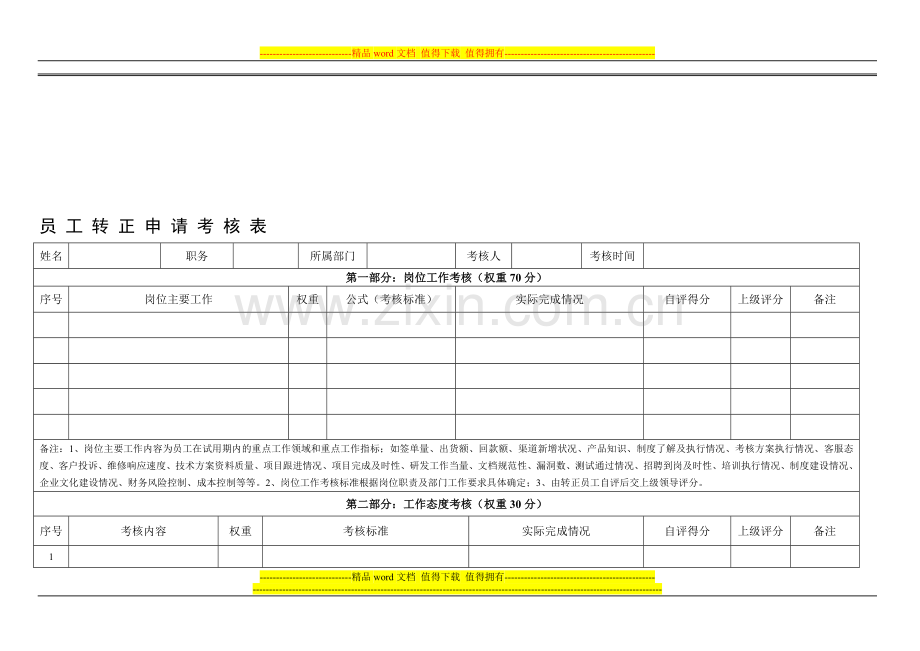 新员工转正考核申请表..doc_第1页