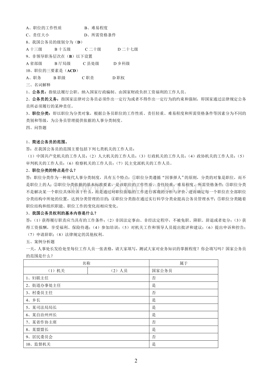 电大国家公务员制度讲座答案.doc_第2页