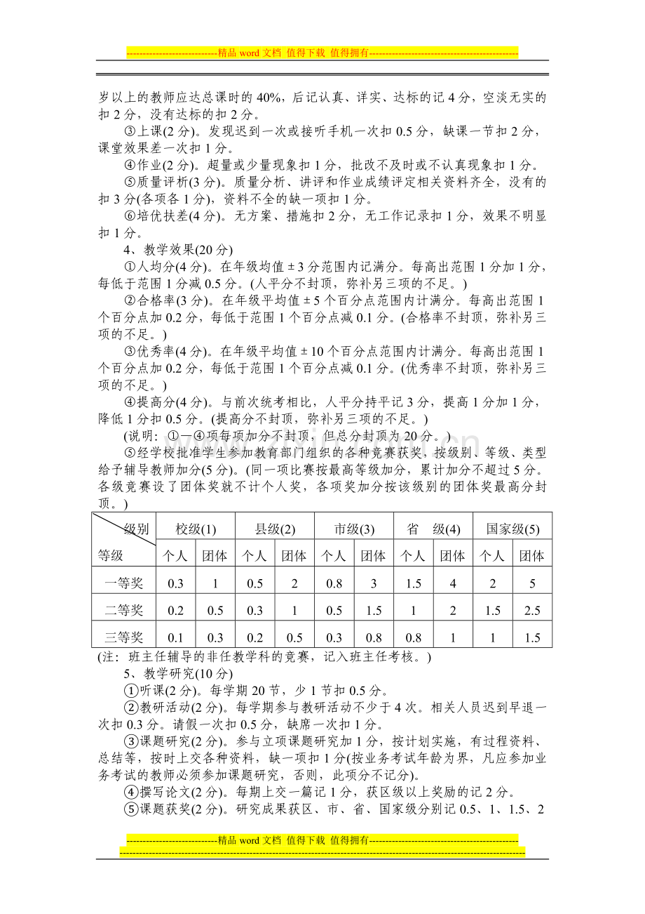 怀化市奖励性绩效工资考核细则[1].doc_第2页