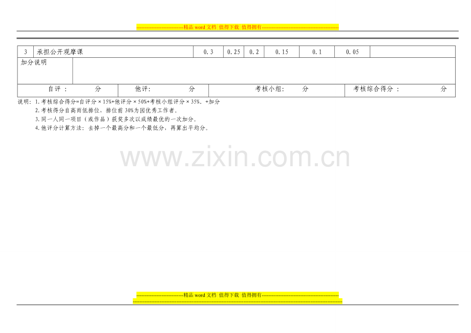 幼儿园后勤组(门卫、电工)考核表..doc_第3页