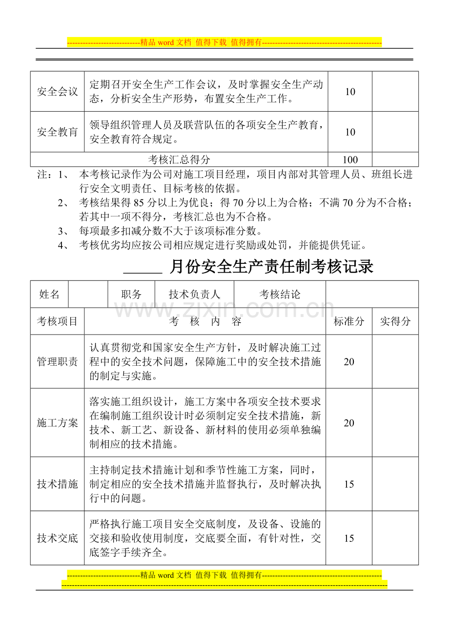 04安全责任目标考核记录..doc_第2页