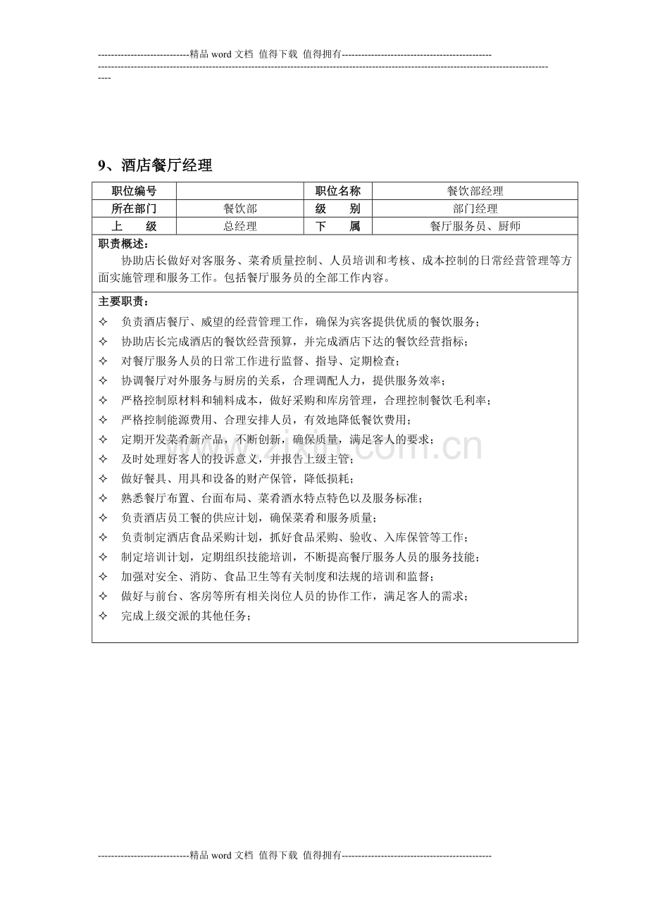 餐饮岗位职责.doc_第1页