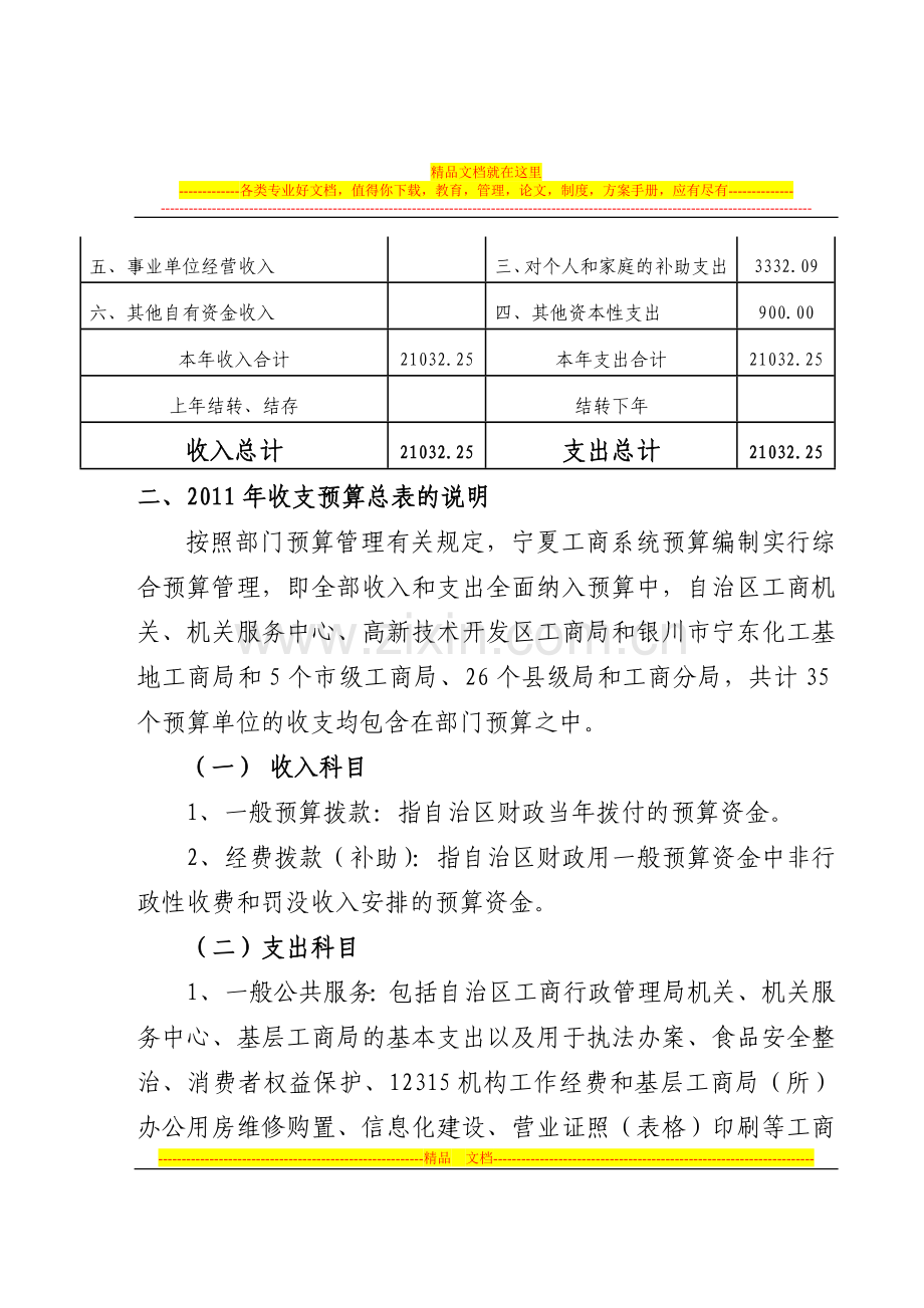 宁夏回族自治区工商行政管理系统2011年部门预算.doc_第2页