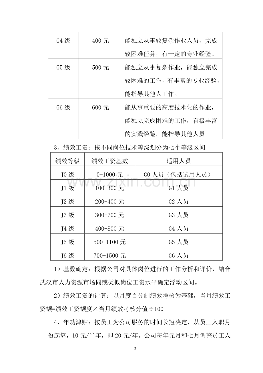 生产类员工薪酬结构调整方案.doc_第2页