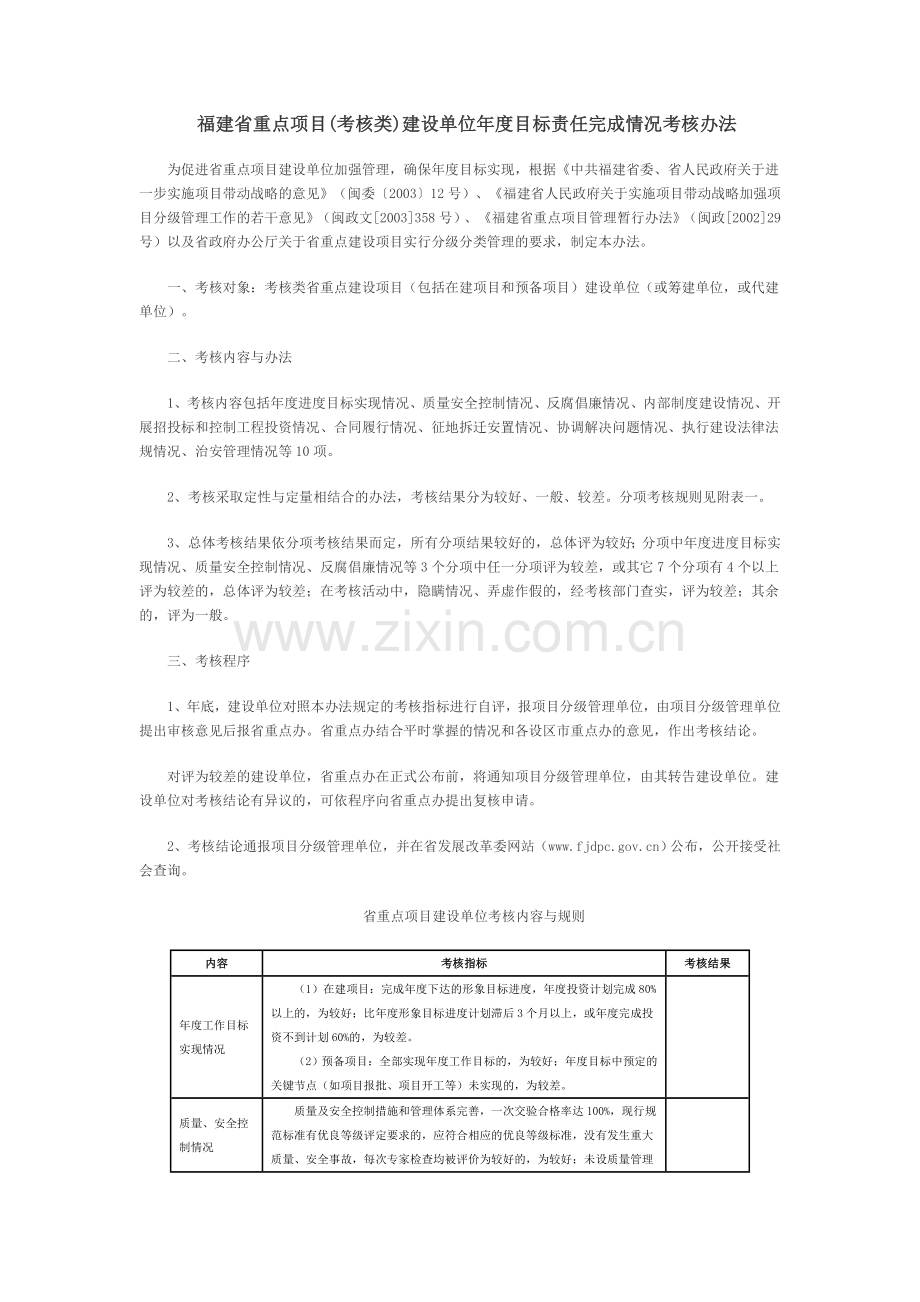 福建省重点项目目标责任完成情况考核办法..doc_第2页