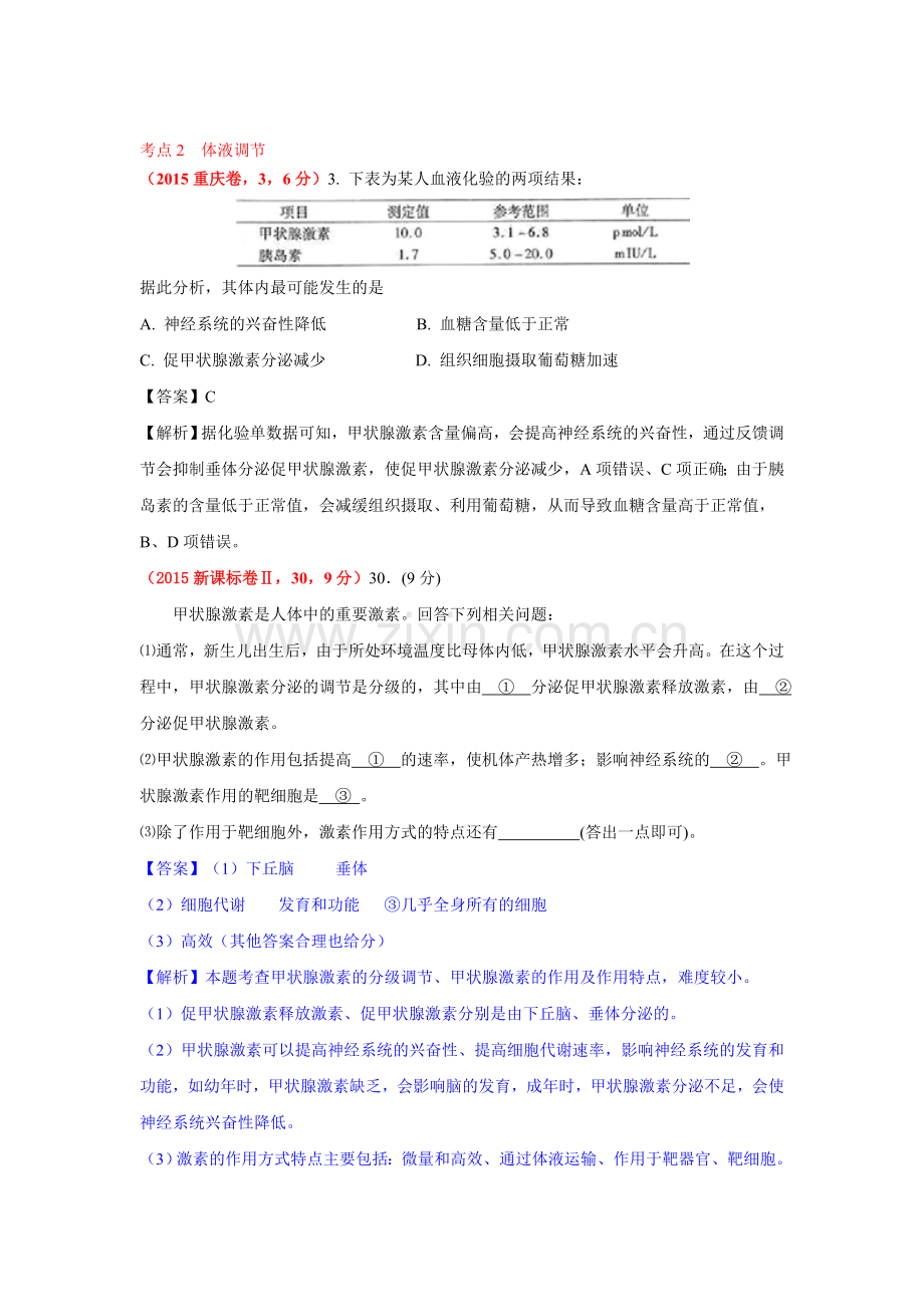 2015年高考生物试题知识点专题汇编10.doc_第3页