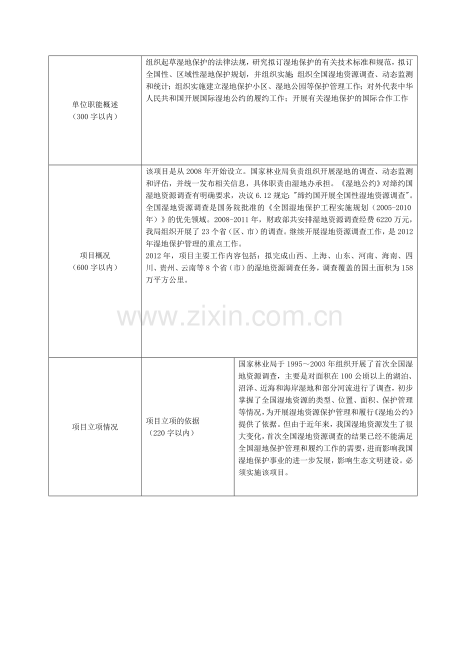 全国湿地资源普查财政支出绩效目标申报表.doc_第2页