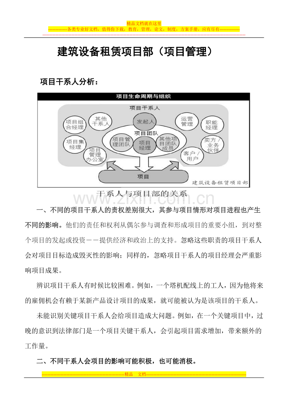 建筑设备租赁项目部(项目管理).doc_第1页