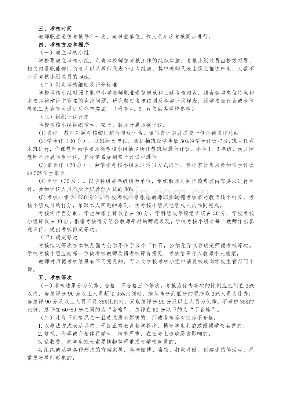 中小学教师职业道德考核实施方案..doc_第2页