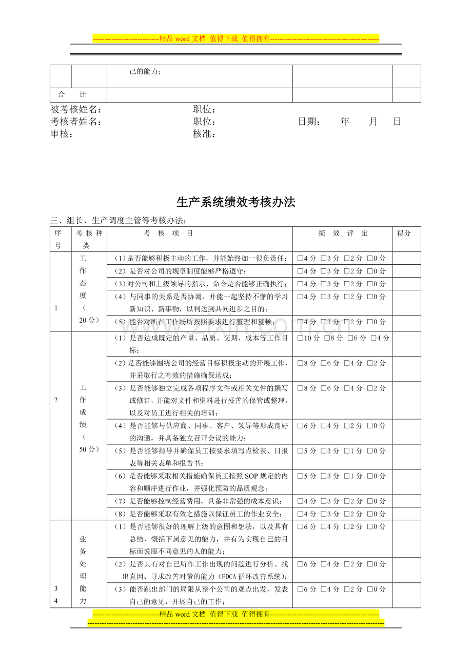 生产系统员工绩效考核方案..doc_第3页