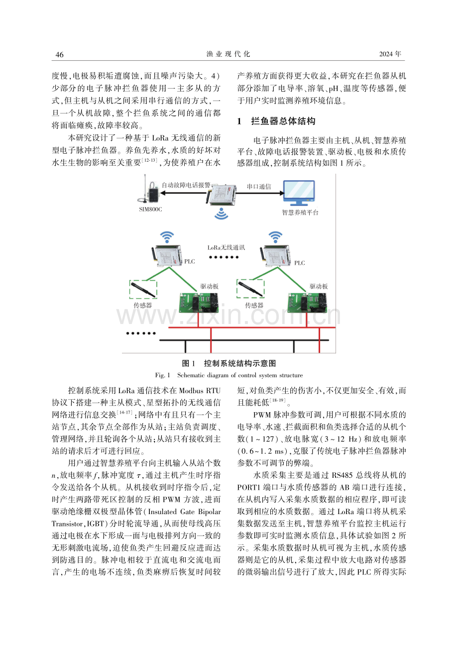 基于LoRa无线通信的电子脉冲拦鱼器设计.pdf_第2页