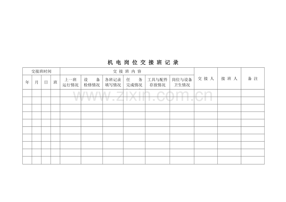 煤矿井下中央变电所各种记录表格.doc_第3页