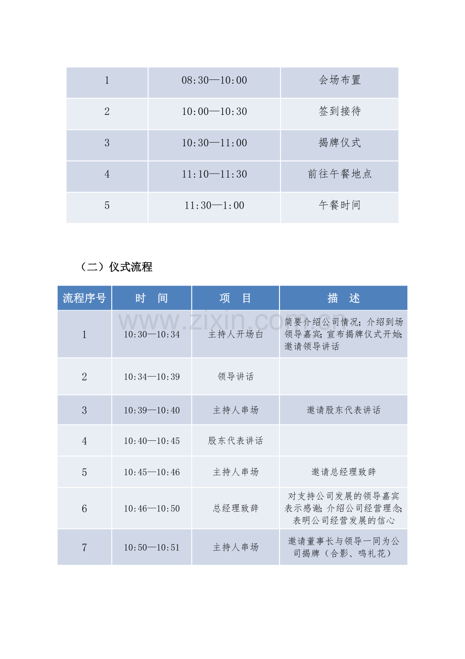 公司揭牌(开业)庆典仪式活动方案.doc_第2页