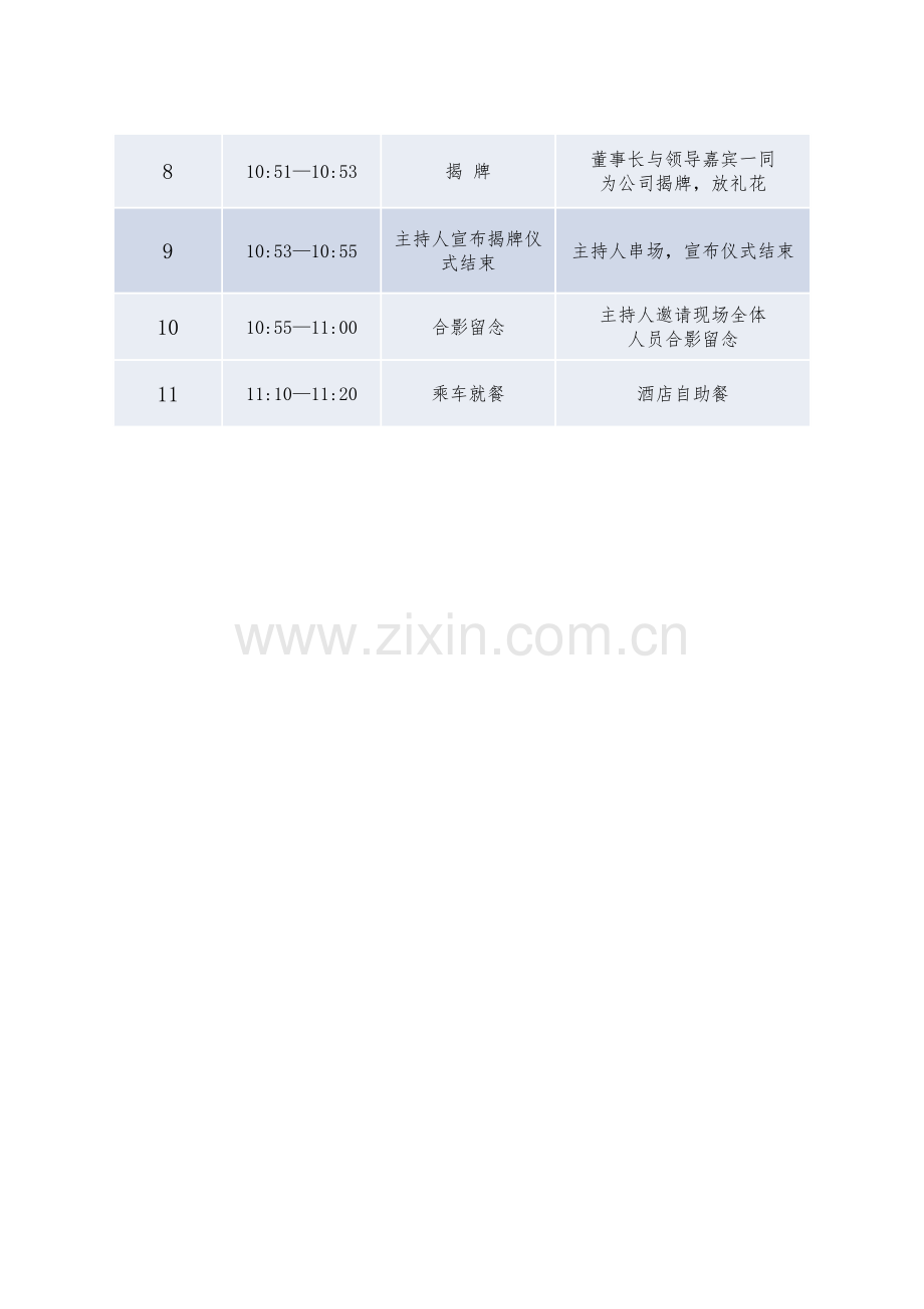 公司揭牌(开业)庆典仪式活动方案.doc_第3页