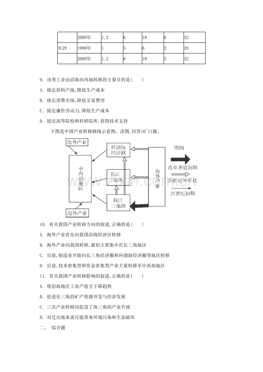 高三地理专题复习检测评估24.doc_第3页